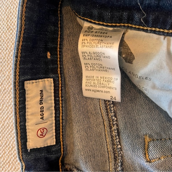 AG Farrah Boot Crop High Rise Blue Jeans 24 - Picture 2 of 7